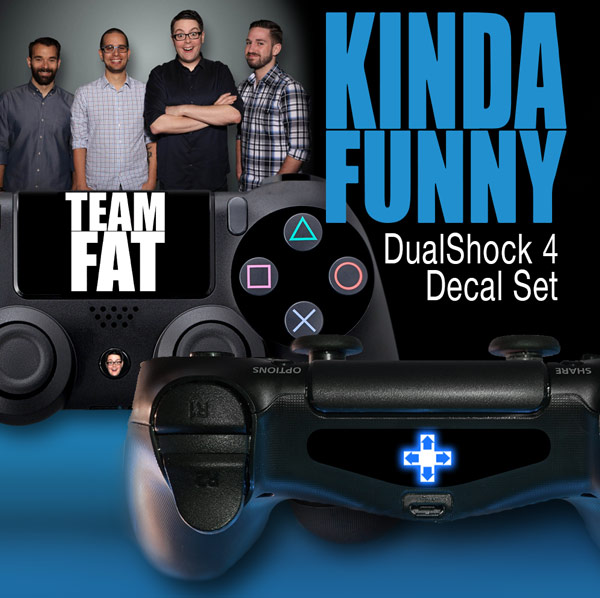 Kinda Funny DS4 Decal Set - Team Fat