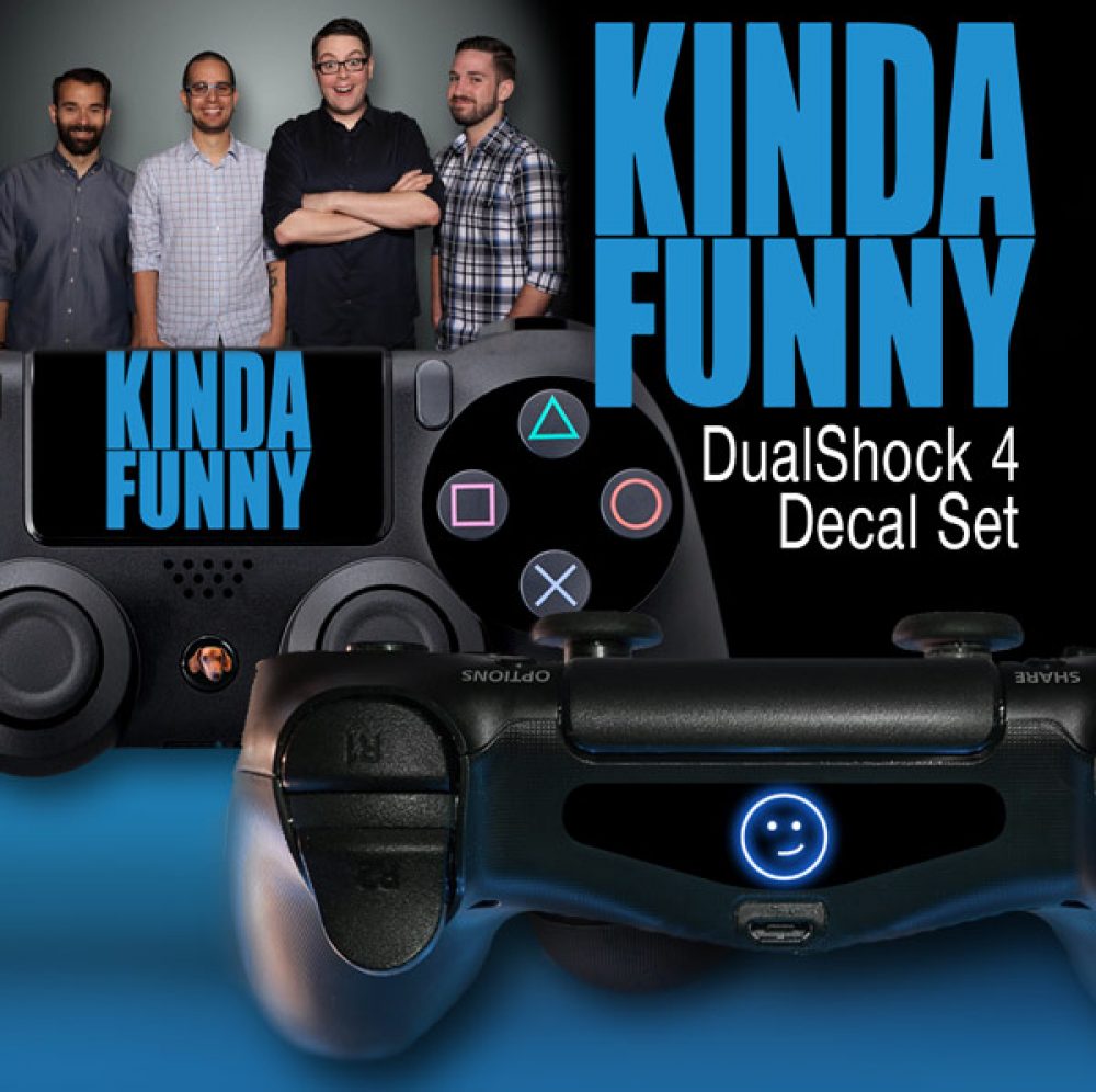Kinda Funny DS4 Decal Set - Black
