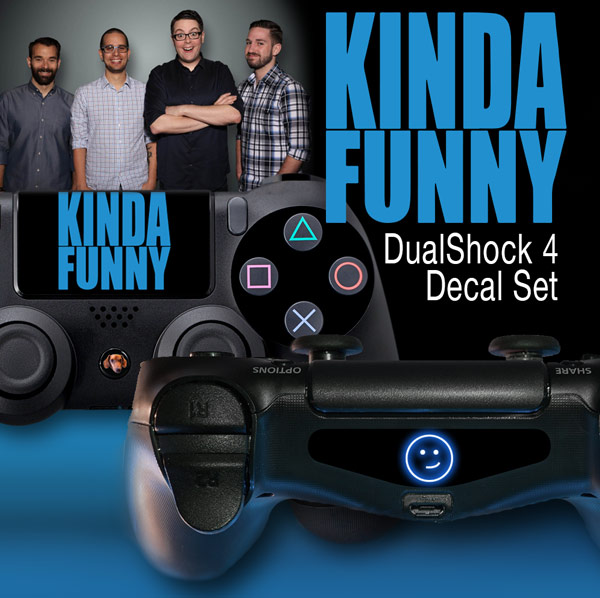 Kinda Funny DS4 Decal Set - Black