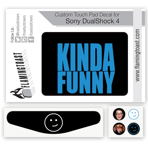 Kinda Funny DS4 Decal Set - Black - Image 2