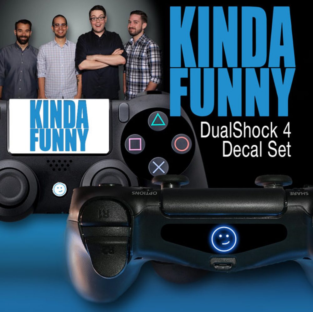 Kinda Funny DS4 Decal Set - White