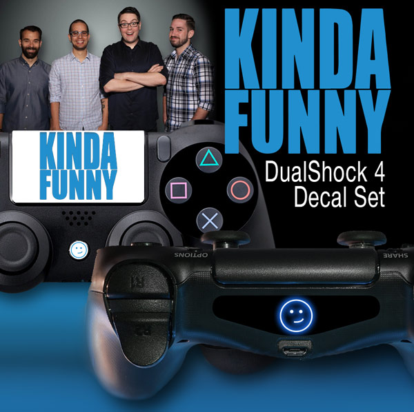 Kinda Funny DS4 Decal Set - White