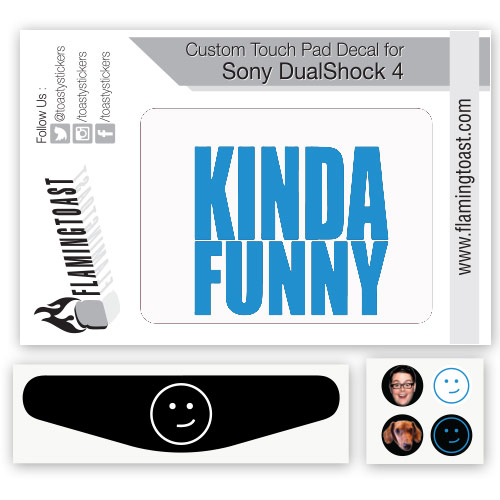 Kinda Funny DS4 Decal Set - White - Image 2