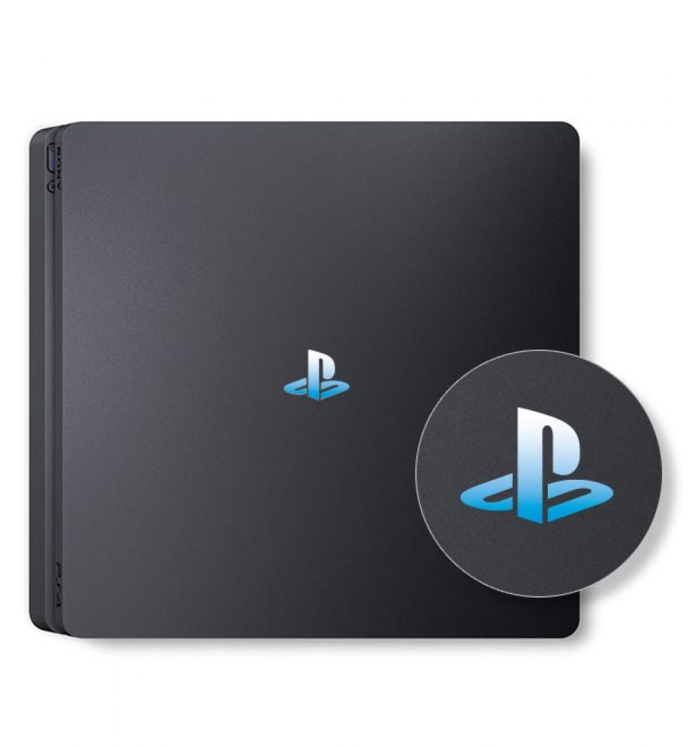 PS4 Slim - Logo Overlay Decal - Blue Gradient