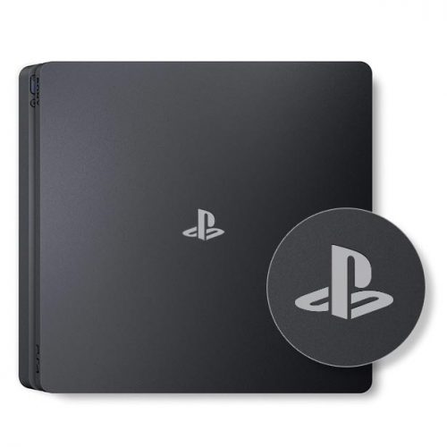 PS4 Slim - Logo Overlay Decal - Gray
