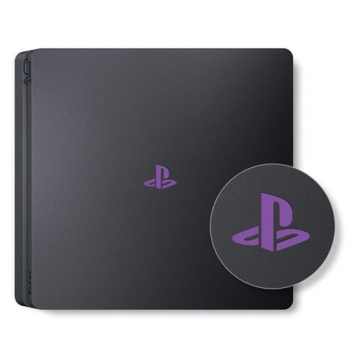 PS4 Slim - Logo Overlay Decal - Purple