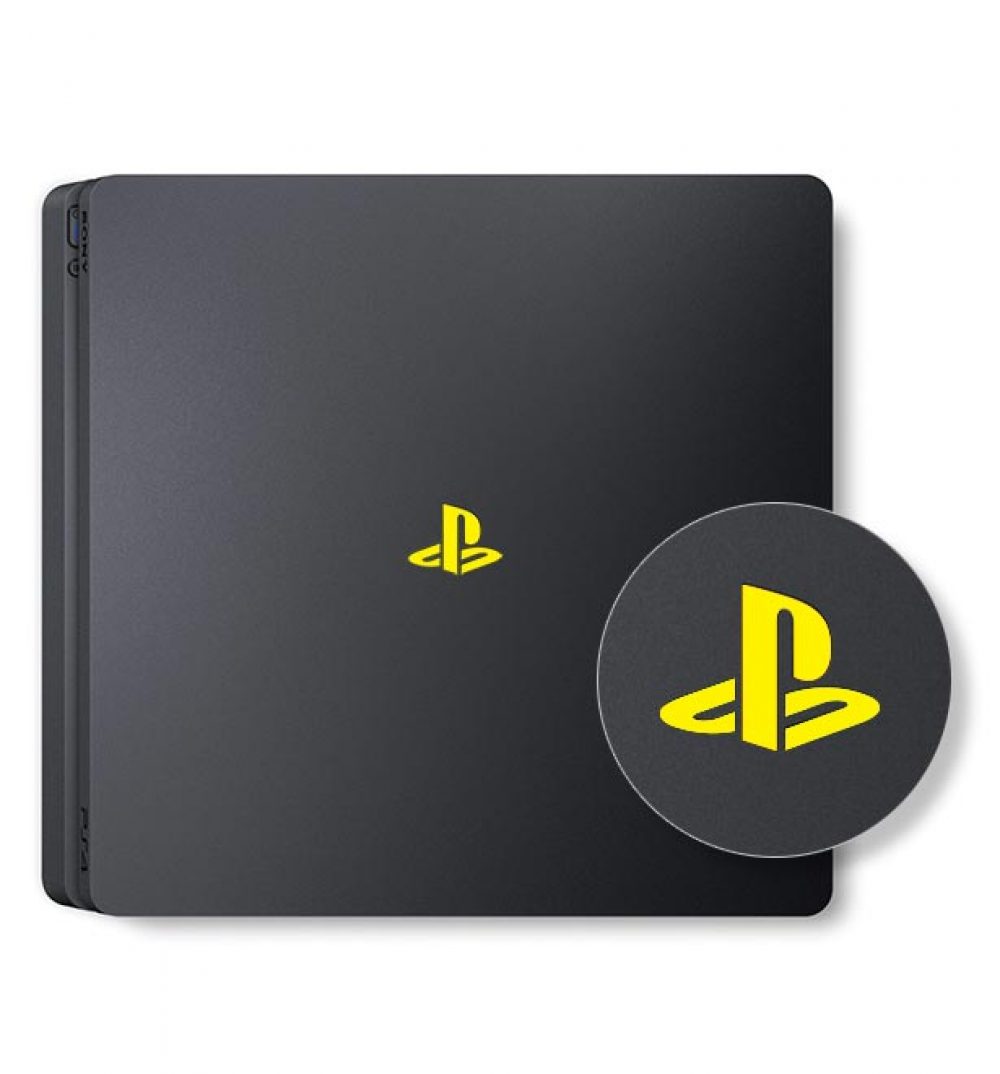 PS4 Slim - Logo Overlay Decal - Yellow