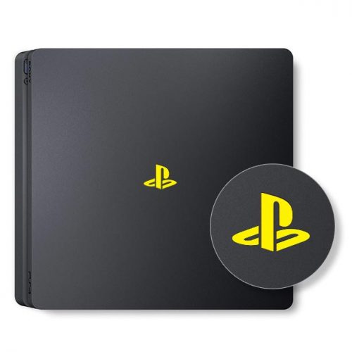 PS4 Slim - Logo Overlay Decal - Yellow