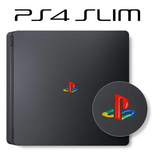 PS4 Slim - 3D Logo Overlay Decal - Classic