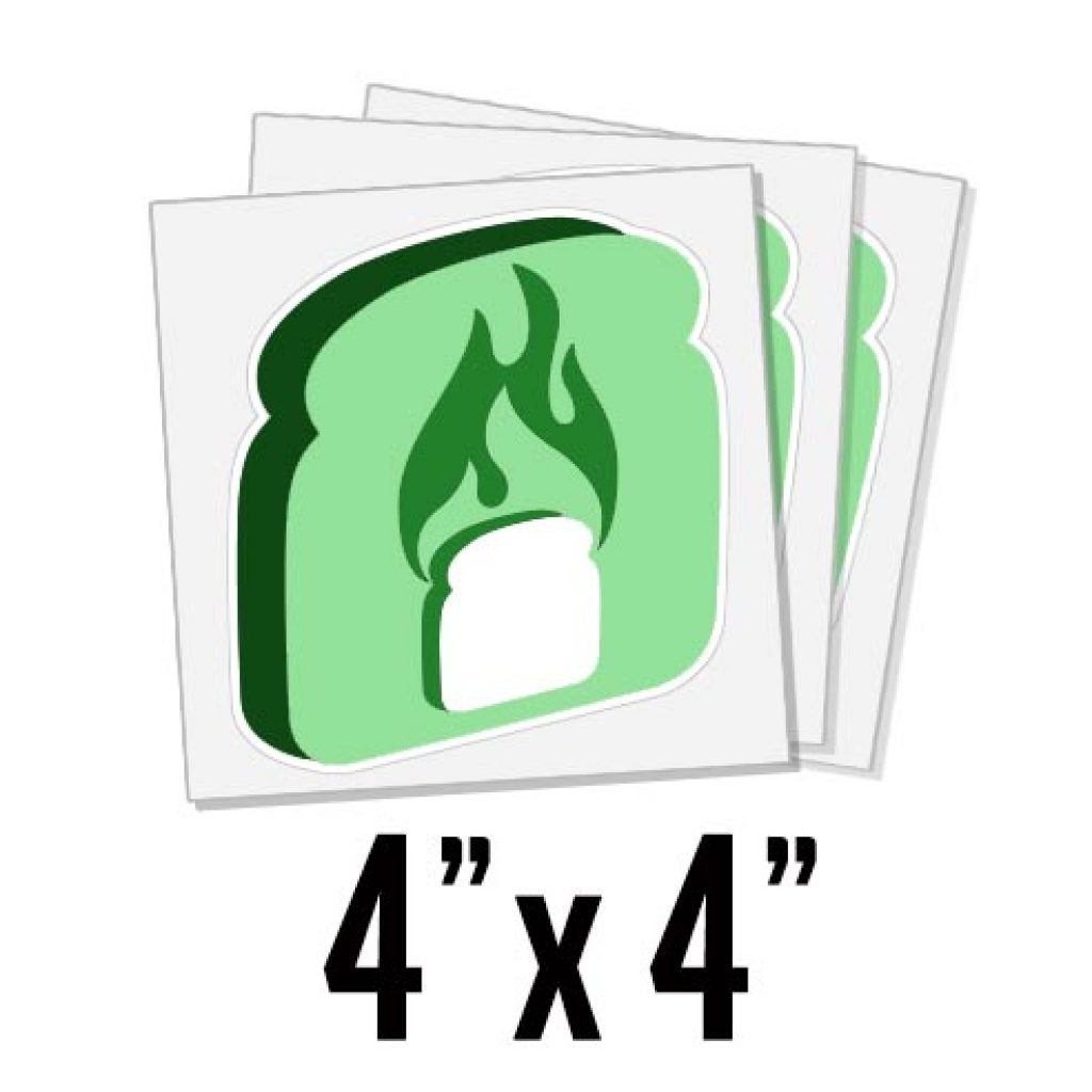 4″ x 4″ Custom Stickers – FlamingToast