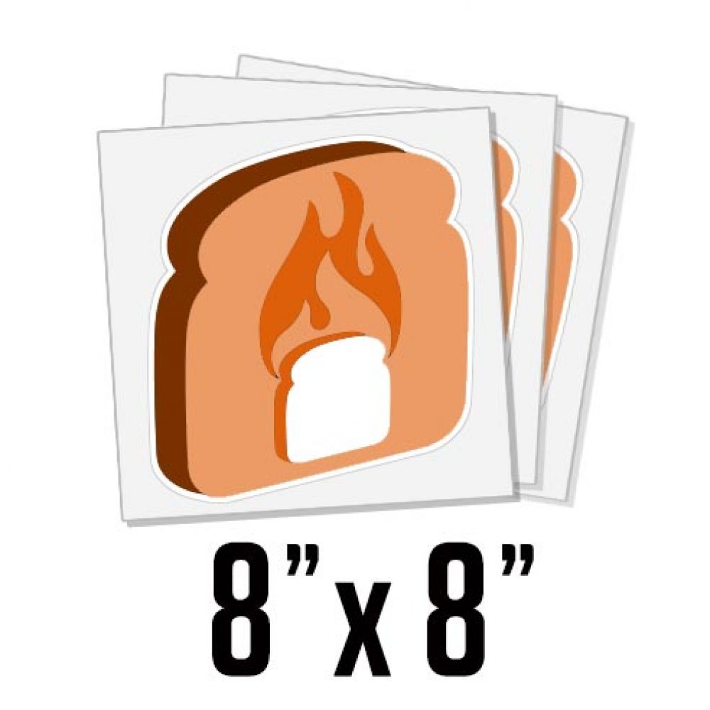 • 8" x 8" Custom Stickers