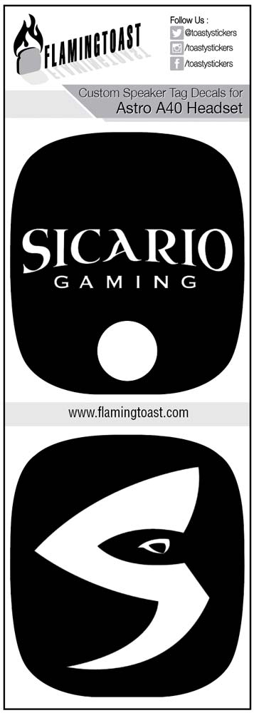 Sicario - Custom Speaker Tag Decals - A40 Astro