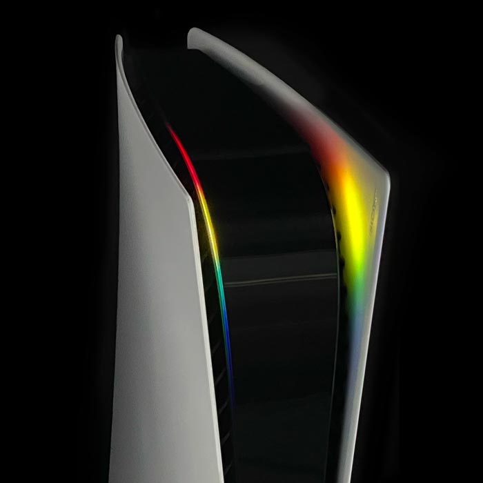 PS5 Power Light Decal – Rainbow