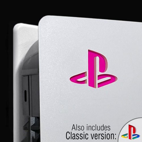 PS5 - Logo Underlay Decals - Classic/Hot Pink Set