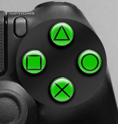 Button Mashers - 3D Button Decals (Green)