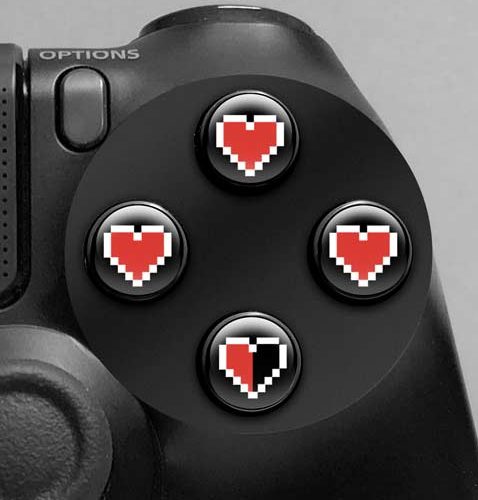 Button Mashers - 3D Button Decals (Hearts)