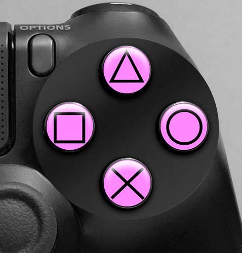 Button Mashers - 3D Button Decals (Pink)