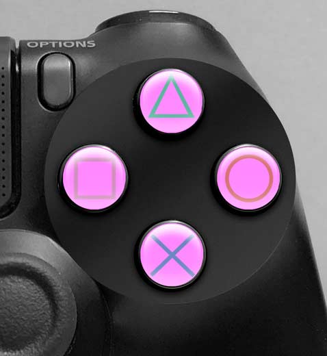 Button Mashers - 3D Button Decals (Pink) - Image 2