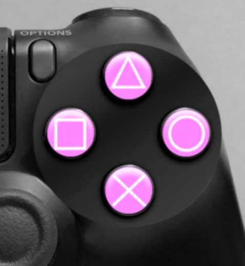 Button Mashers - 3D Button Decals (Pink) - Image 3