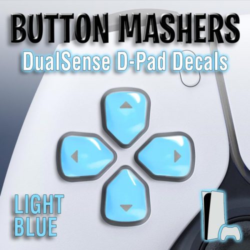 Button Mashers - DualSense D-Pad Decals (Light Blue)