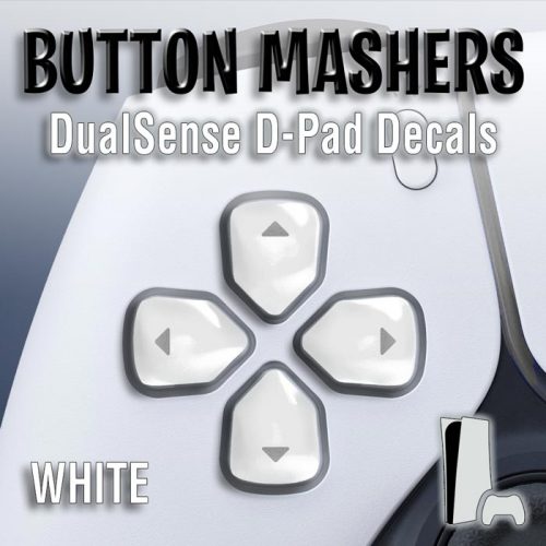 Button Mashers - DualSense D-Pad Decals (White)