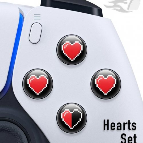 Button Mashers - 3D Button Decals (Hearts Set)