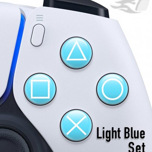 Button Mashers - 3D Button Decals (Light Blue)