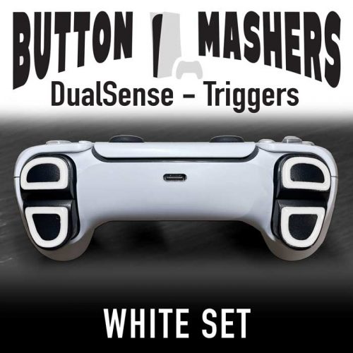 Button Mashers - DualSense Trigger Decals (White)
