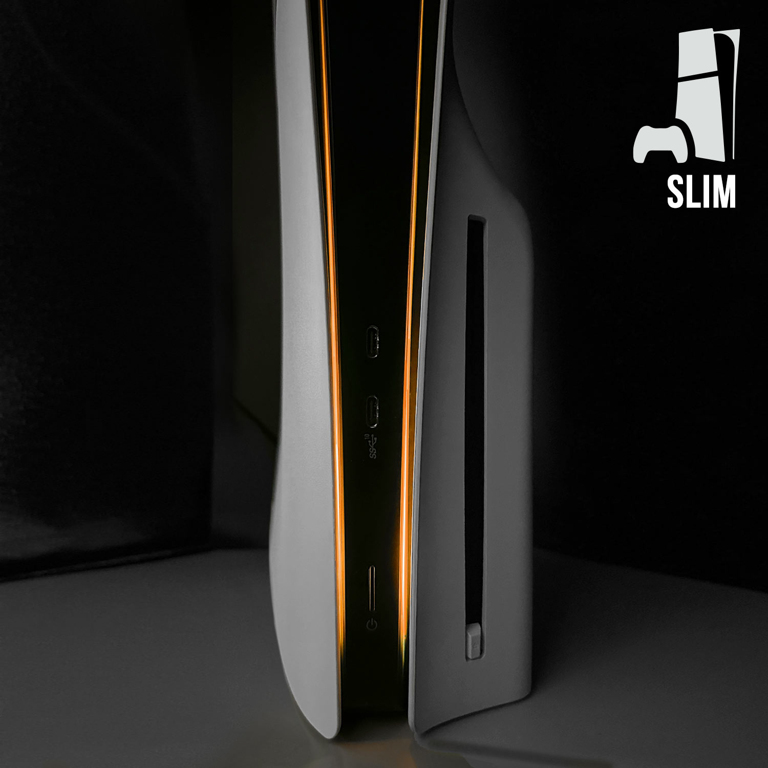 PS5 Slim Power Light Decal – Orange