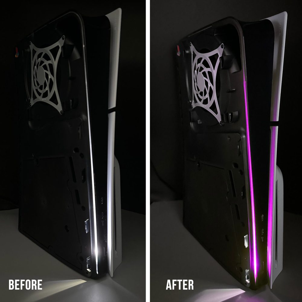 PS5 Slim Power Light Decal - Pink - Image 3
