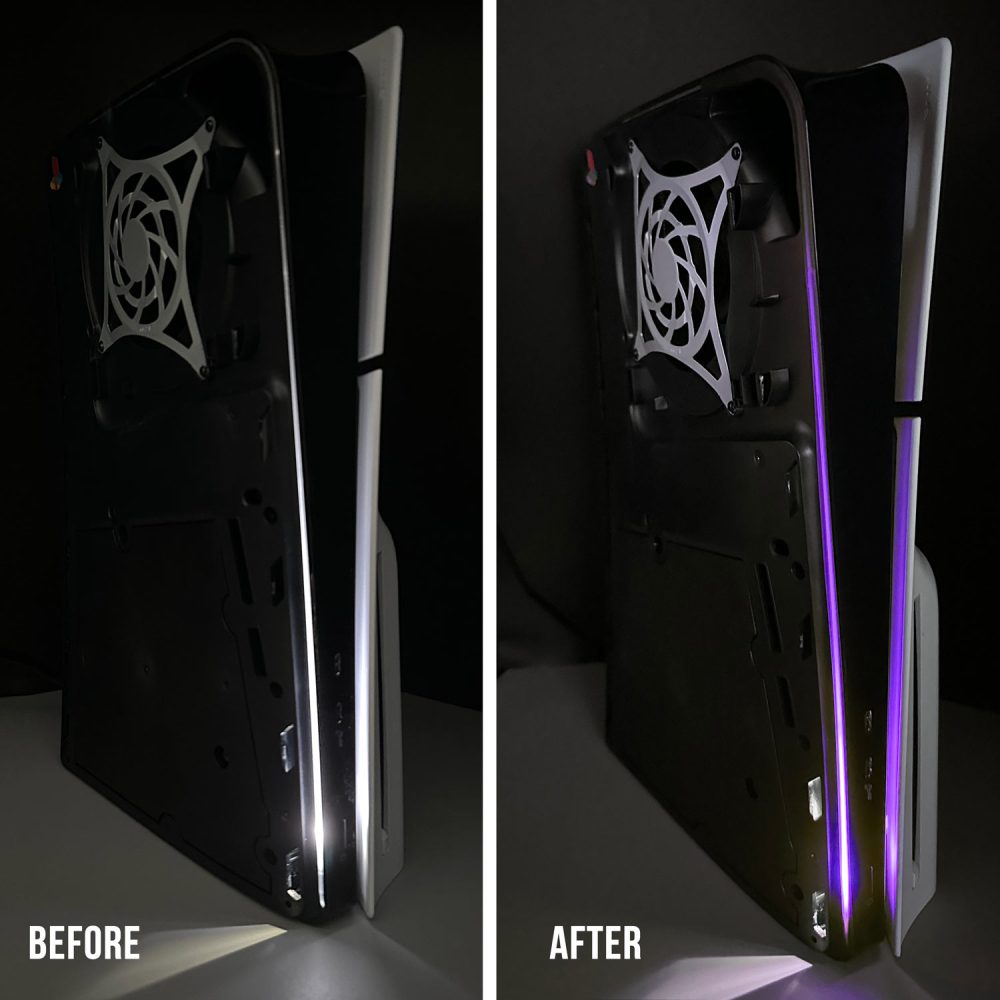 PS5 Slim Power Light Decal - Purple - Image 3