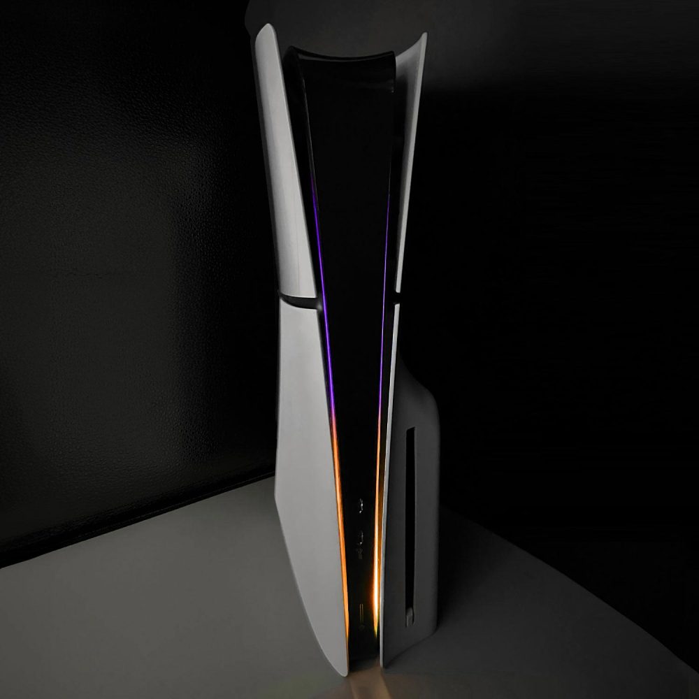 PS5 Slim Power Light Decal - Purple-Orange - Image 2