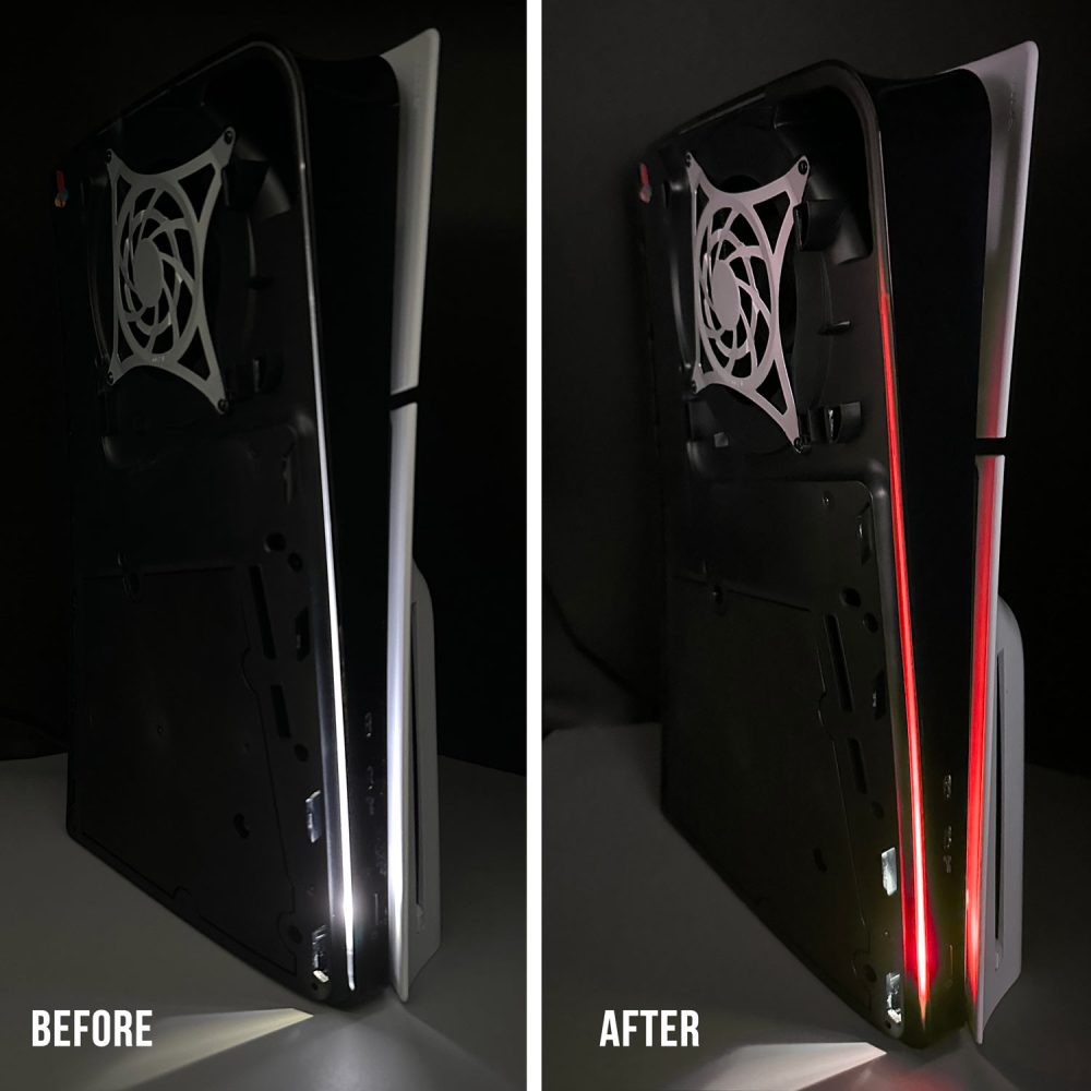 PS5 Slim Power Light Decal - Red - Image 3