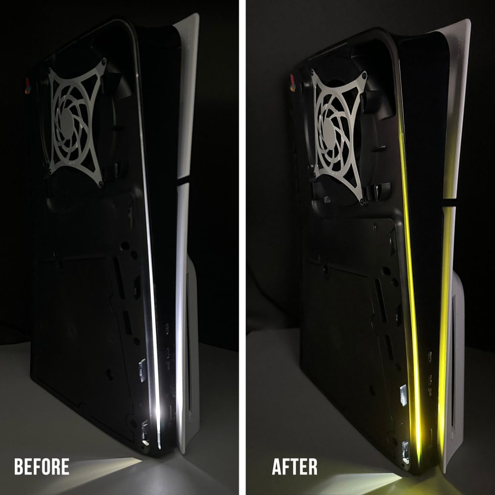 PS5 Slim Power Light Decal - Yellow - Image 3