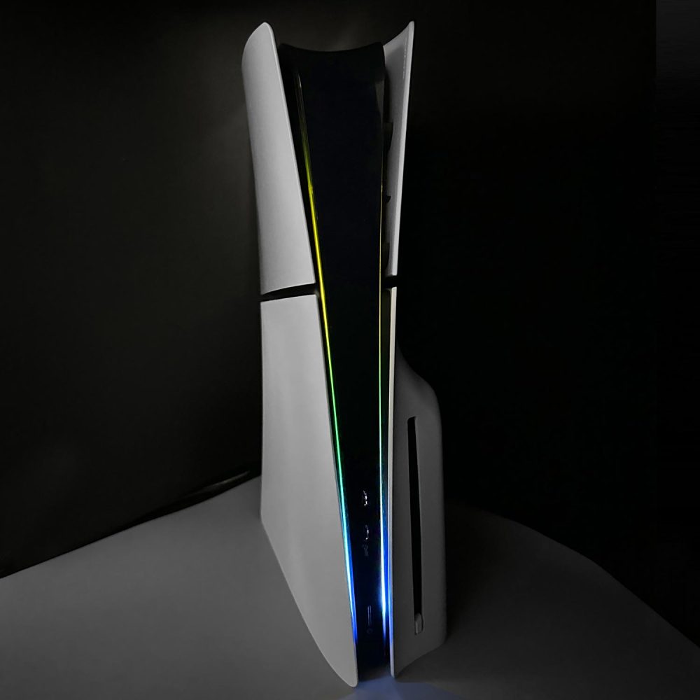 PS5 Slim Power Light Decal - Yellow-Green-Blue - Image 2